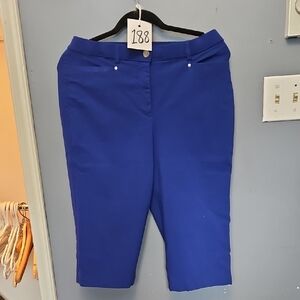 #188 Same As 174 Just Dif. Color TanJay Royal Blue Capris Sz. 10P